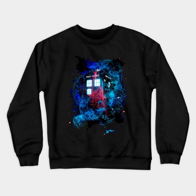 Time and Space Crewneck Sweatshirt by HappyLlama